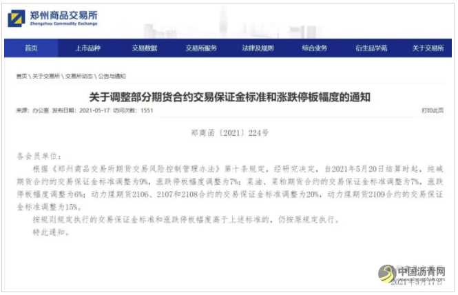 消费税政策引爆沥青多头行情!交易所再出手 动力煤保证金上调 沥青网,sinoasphalt.com