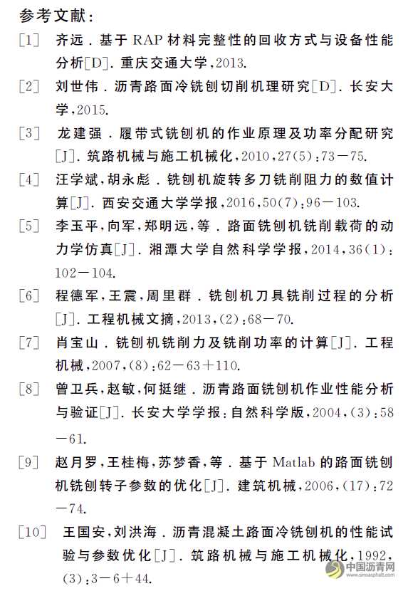 铣刨机作业速度对铣刨料粒度影响研究 沥青网，sinoasphalt.com