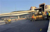 大涧沟路新建工程沥青面层完成铺筑